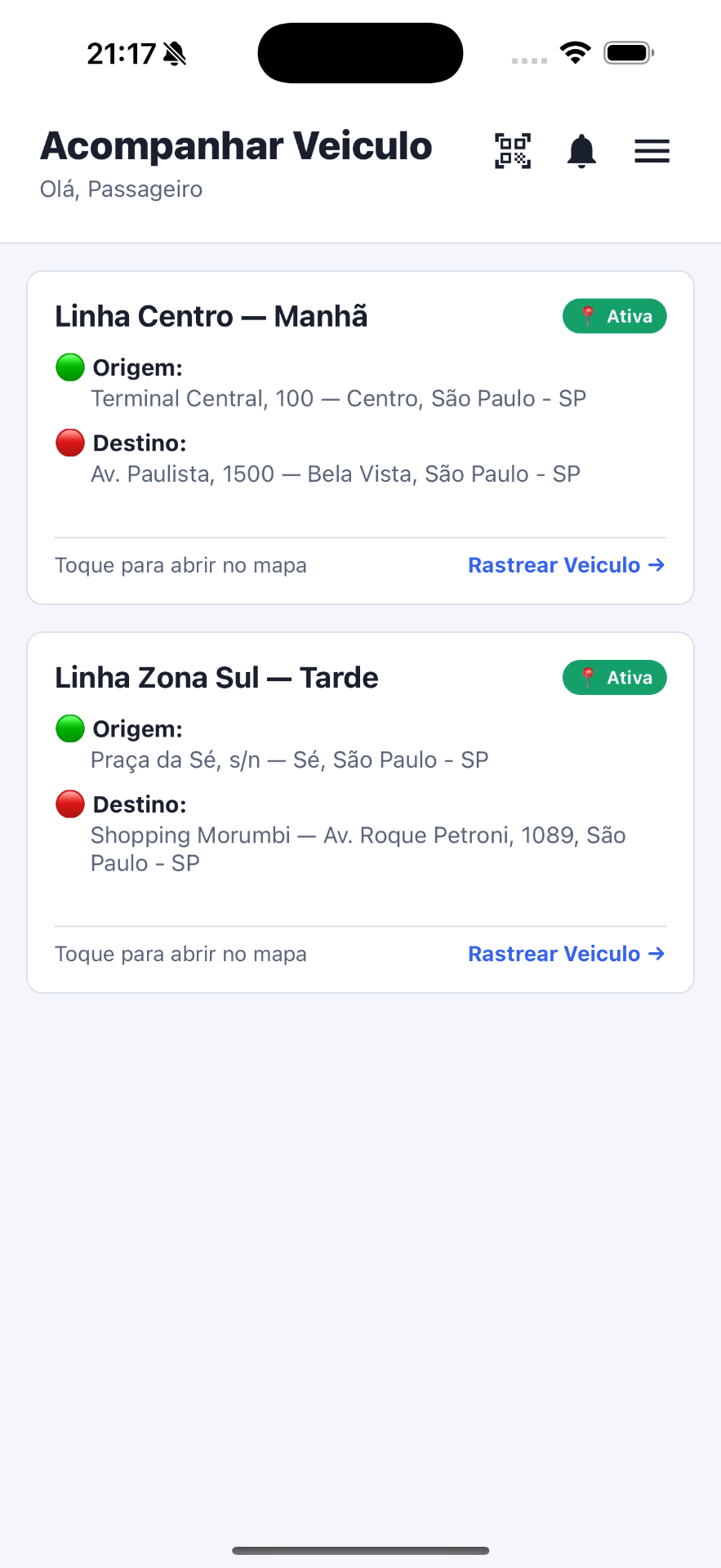 Suas rotas